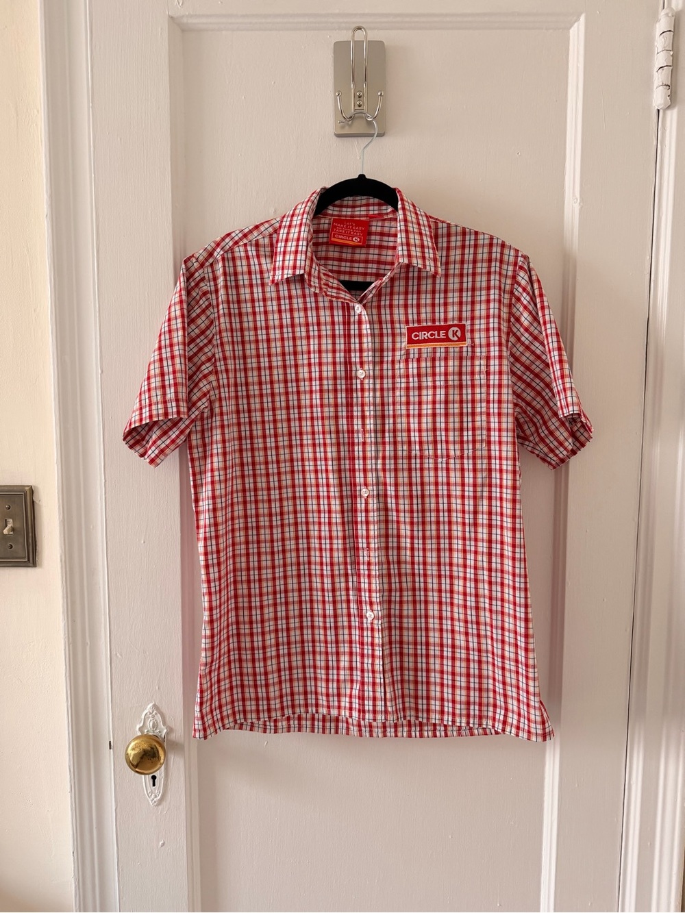 Circle K Red Plaid Short-Sleeve Work Shirt